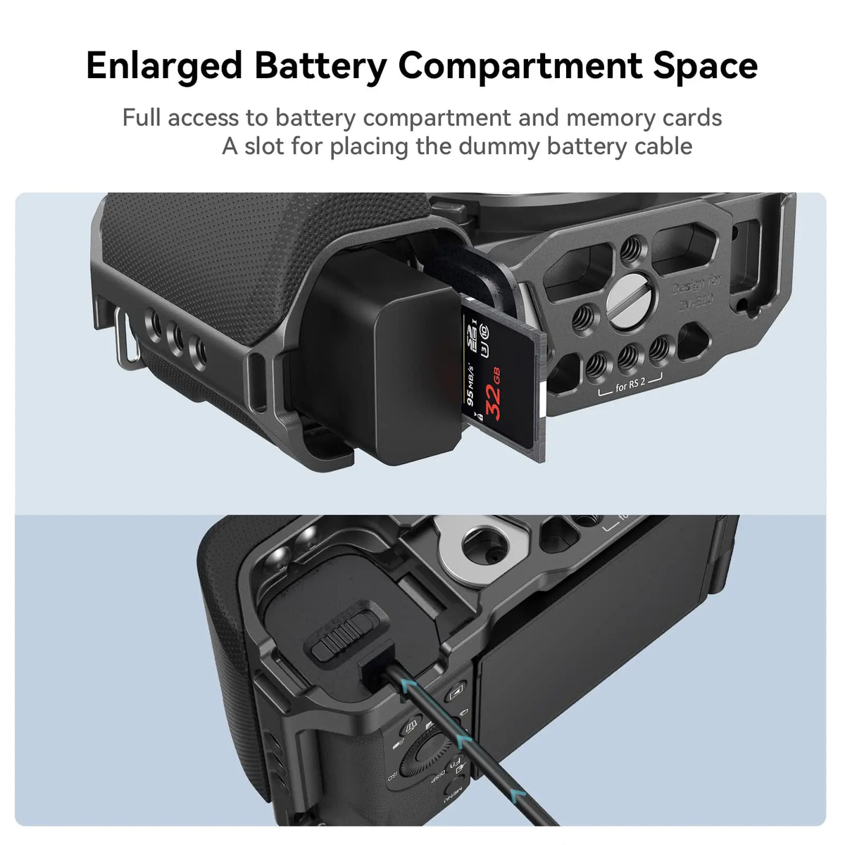 Cage SmallRig 3538 pour Sony ZV-E10 avec poignée et plaque de dégagement rapide intégrée pour kit Arca-Swiss