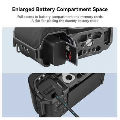 Cage SmallRig 3538 pour Sony ZV-E10 avec poignée et plaque de dégagement rapide intégrée pour kit Arca-Swiss
