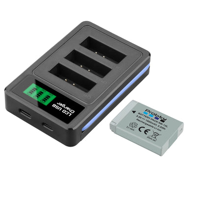 Batterie + chargeur Probty NB-13L NB13L NB-13LH 1600mAh pour Canon PowerShot G5X G7X G9X G7 X Mark II G9 X,SX620 SX720 SX730