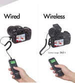 Télécommande intervallomètre AODELAN – minuterie sans fil WTR-2, pour appareil photo Canon, Nikon, Sony, Fujifilm, Panasonic C6, C8, N8, N10, S6, S8, O6, P6