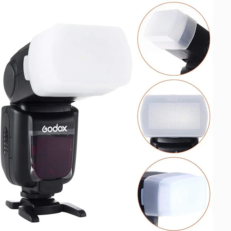 Diffuseur Godox pour Flash Canon Speedlite 580EX 580EX II Godox V850 860II TT685 TT600 TT520II Yongnuo YN-560/565