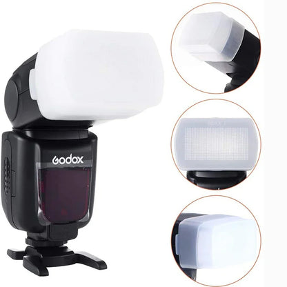 Diffuseur Godox pour Flash Canon Speedlite 580EX 580EX II Godox V850 860II TT685 TT600 TT520II Yongnuo YN-560/565