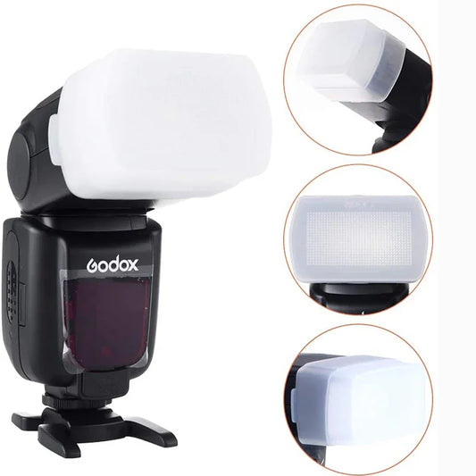 Diffuseur Godox pour Flash Canon Speedlite 580EX 580EX II Godox V850 860II TT685 TT600 TT520II Yongnuo YN-560/565