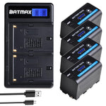 Batteries NP-F750 Batmax 4X 5200mAh pour sony NP F750 F730 F770 avec indicateur LED de puissance + chargeur double LCD pour Sony CCD-TRV215 CCD-TR917