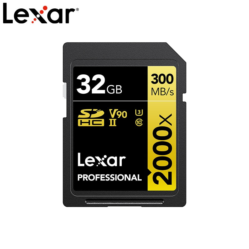 Carte SD Lexar professional 300 MB/s 32GB à 512GB 4K 8K