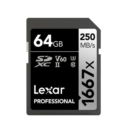 Carte SD Lexar professional 300 MB/s V90 32GB à 512GB 4K 8K