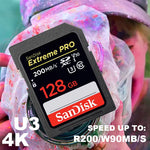 Carte mémoire SD SanDisk extrême Pro et Ultra 200 MB/s de 16GB à 512GB