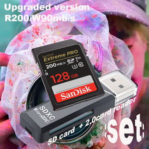 Carte mémoire SD SanDisk extrême Pro et Ultra 200 MB/s de 16GB à 512GB