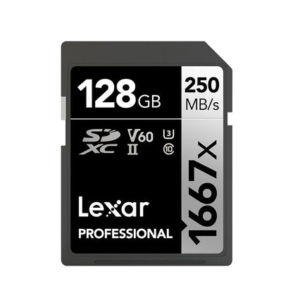 Carte SD Lexar professional 300 MB/s V90 32GB à 512GB 4K 8K