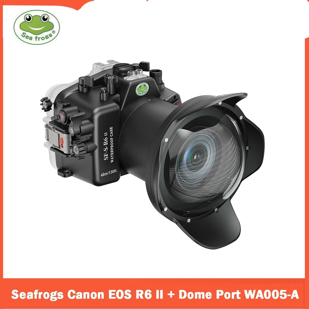 Caisson étanche Seafrogs 40M/130FT pour Canon EOS R6 II avec dôme WA005-A