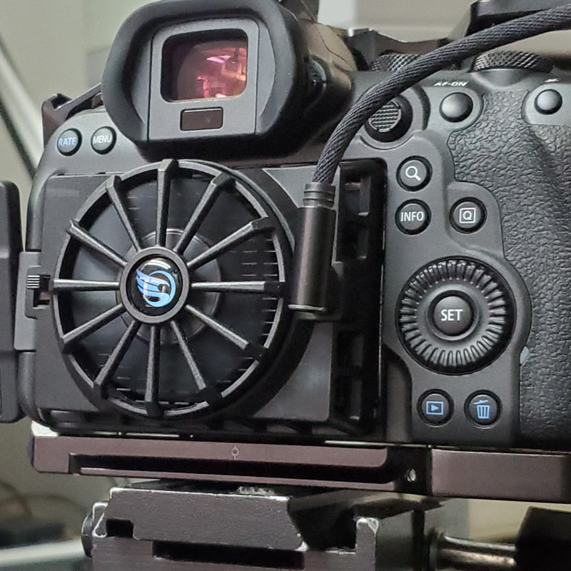 Ventilateur de refroidissement universel pour reflex à écran latéral toute marque canon R5 R6 M50 850D RP 200D sony A7M4 A7S3 A7C ZVE10...