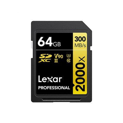 Carte SD Lexar professional 300 MB/s V90 32GB à 512GB 4K 8K