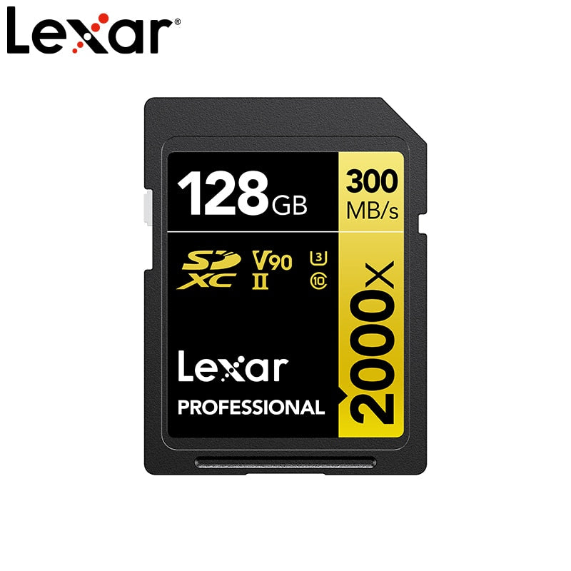 Carte SD Lexar professional 300 MB/s 32GB à 512GB 4K 8K
