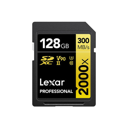 Carte SD Lexar professional 300 MB/s V90 32GB à 512GB 4K 8K