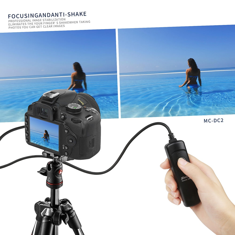 Déclencheur à distance SHOOT MC-DC2 pour Nikon D3300 D5200 D7000 D90 D600 D610 D5300 D7200 P7700...