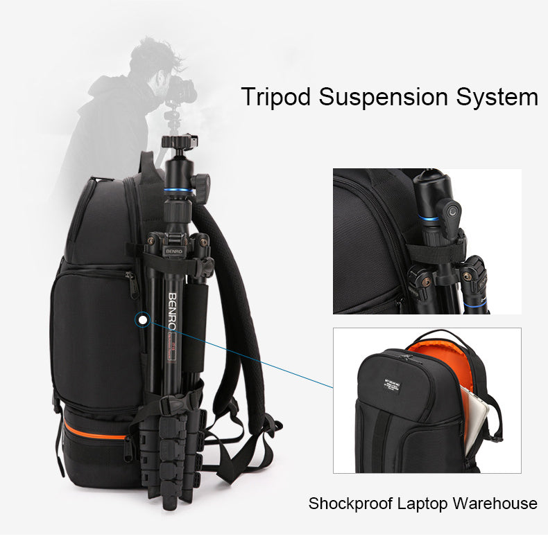 Sac à dos Reago 180308 tissu oxford hermétique pour tout type de reflex objectifs...