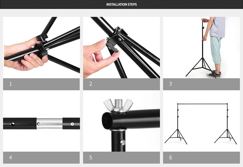 T-shaped studio background support + classic stand