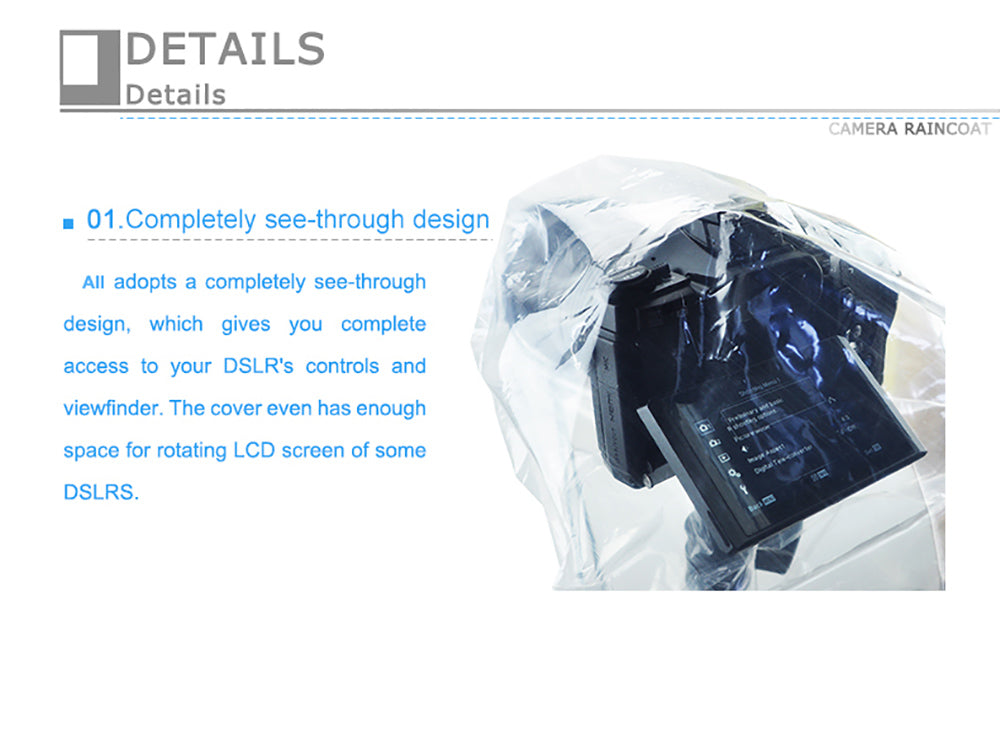 JJC Rain Cover x2 for all types of DSLRs