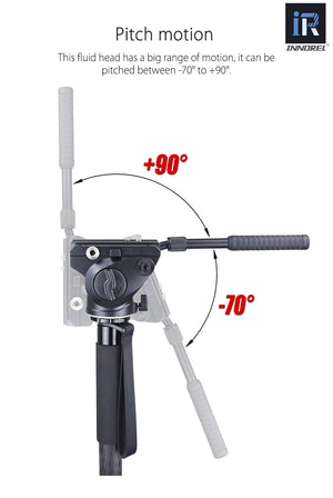 Tête fluide Innorel H80 haute qualité 360° pour tripod, monopod, manfrotto 501PL...