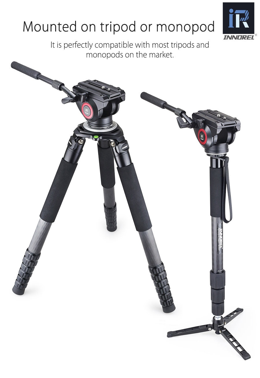 Tête fluide Innorel H80 haute qualité 360° pour tripod, monopod, manfrotto 501PL...