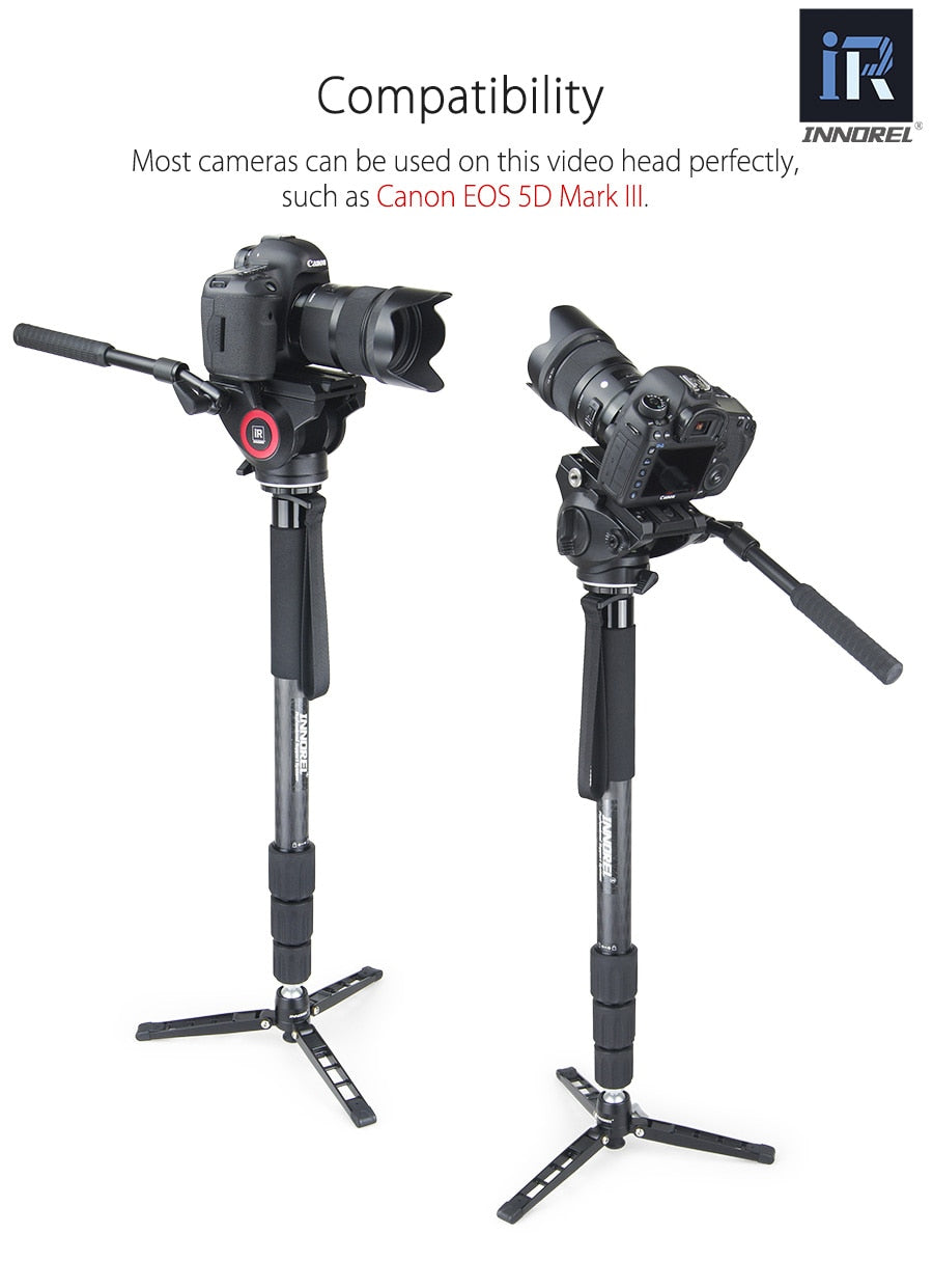 Tête fluide Innorel H80 haute qualité 360° pour tripod, monopod, manfrotto 501PL...