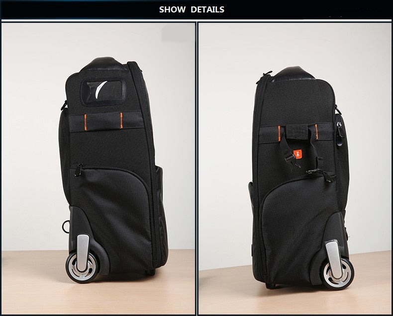 Valise professionnelle à roue Jealiot T-80 pour trépied, 2 reflex + 4 objectifs