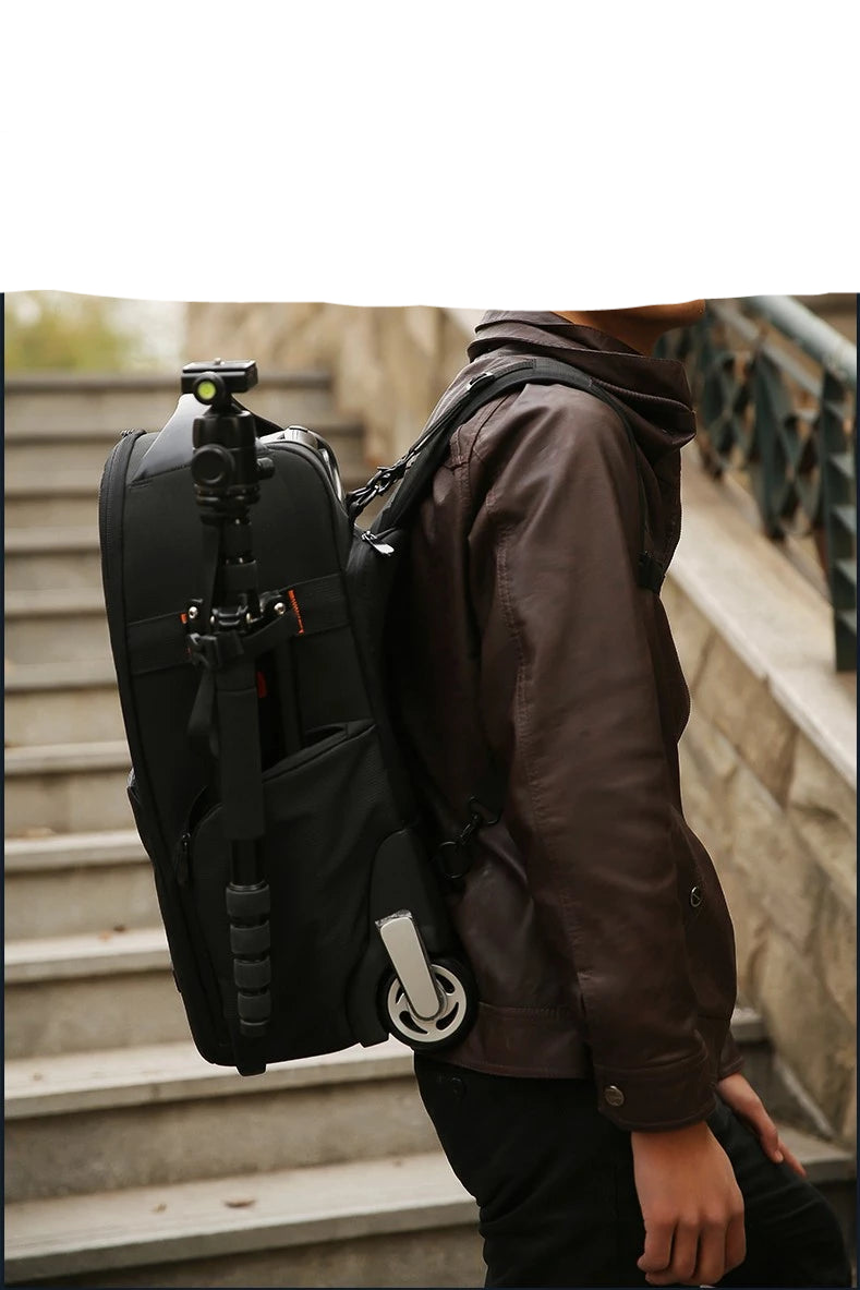Valise professionnelle à roue Jealiot T-80 pour trépied, 2 reflex + 4 objectifs