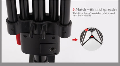 Trépied miliboo Portable tripod MTT609A/B Aluminum/Fibre de carbone 15KG 170 cm