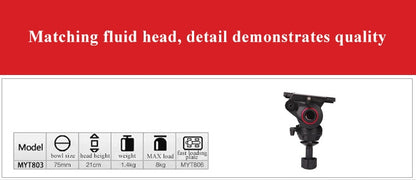 Trépied miliboo Portable tripod MTT609A/B Aluminum/Fibre de carbone 15KG 170 cm