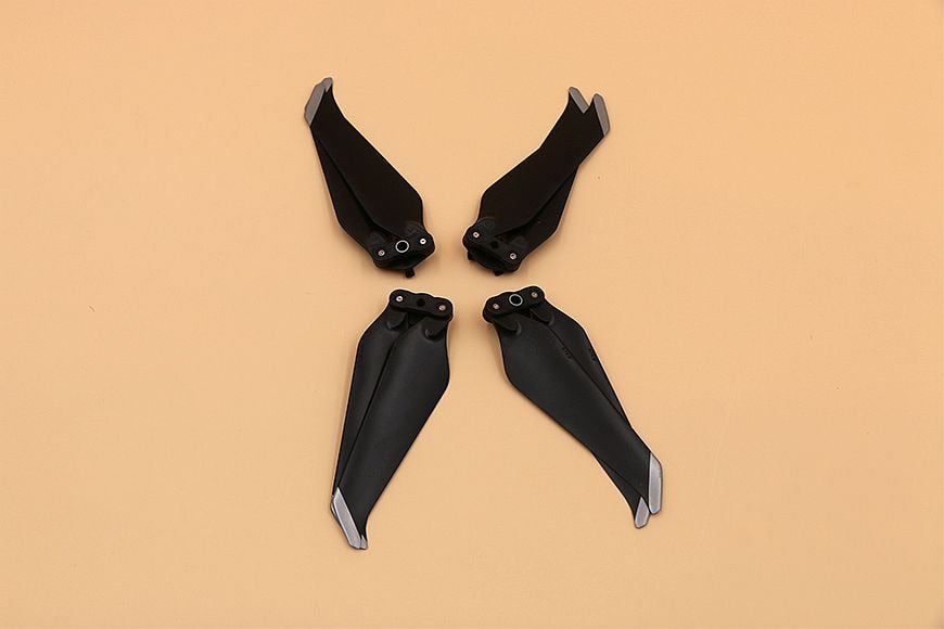 4 paires d'ailes Puluz à faible bruit Or/Argent 8743F pour DJI MAVIC 2 PRO