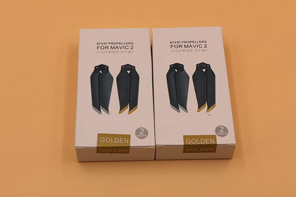 4 paires d'ailes Puluz à faible bruit Or/Argent 8743F pour DJI MAVIC 2 PRO