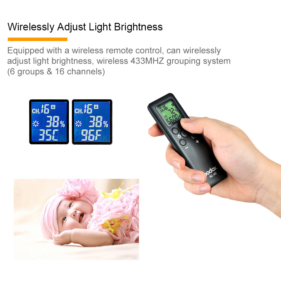 Eclairage LED Godox SL-60W 5600K + Kit