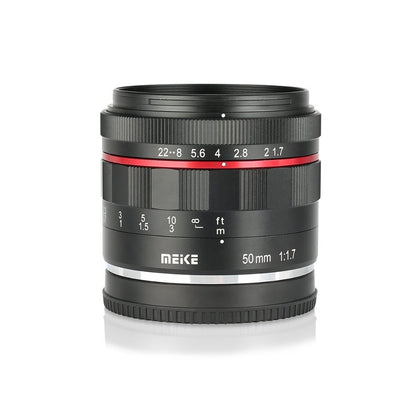 Objectif Meike 50mm F1.7 pour Sony A E-mount A6500 NEX7 A7III