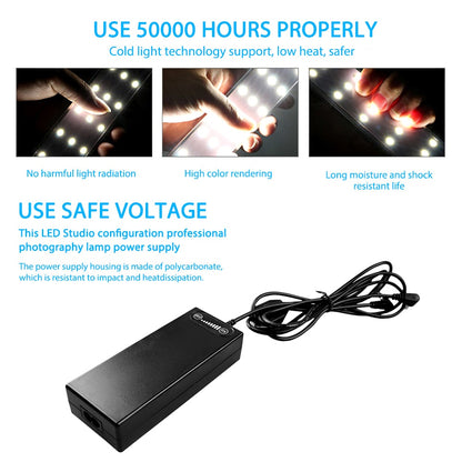 Lightbox Capsaver portable 40cm 60cm 80cm + 3 backgrounds