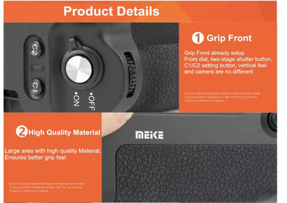 Grip MEIKE MK-A9 pour Sony A7 III A9 A7R III + déclencheur à distance ES IR