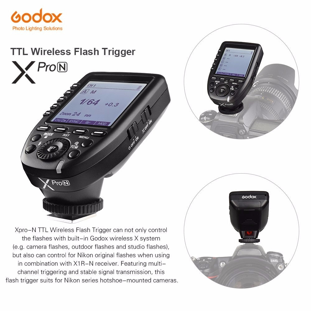 Flash Godox V1 V1S/V1N/V1C TTL pour Sony/Nikon/Canon/Fujifilm/Olympus