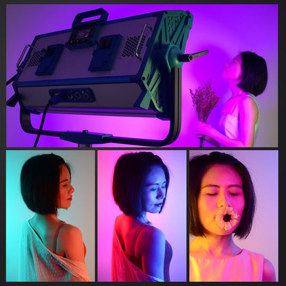 Panneau d'éclairage Yidoblo 300 W 2800 K-9990 k 12 effets d'éclairage préenregistré