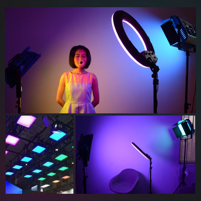 Panneau d'éclairage Yidoblo 300 W 2800 K-9990 k 12 effets d'éclairage préenregistré