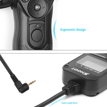 Télécommande SHOOT RS-60E3 LCD pour Canon EOS 1300D 100D 350D 500D 550D 650D 700D 750D...