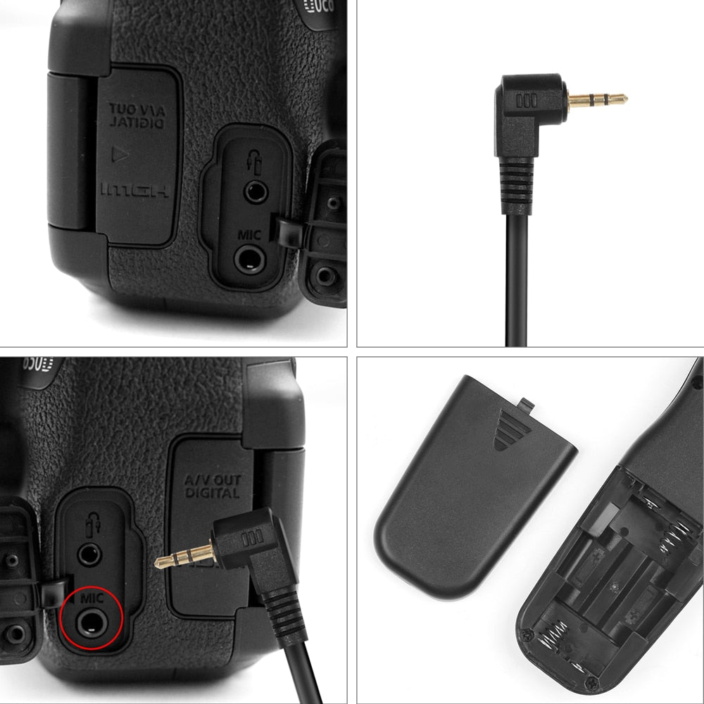 Télécommande SHOOT RS-60E3 LCD pour Canon EOS 1300D 100D 350D 500D 550D 650D 700D 750D...