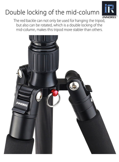 Trépied tripod professionnel Innorel RT40C 14kg 164 cm en fibre de carbone 1.38Kg