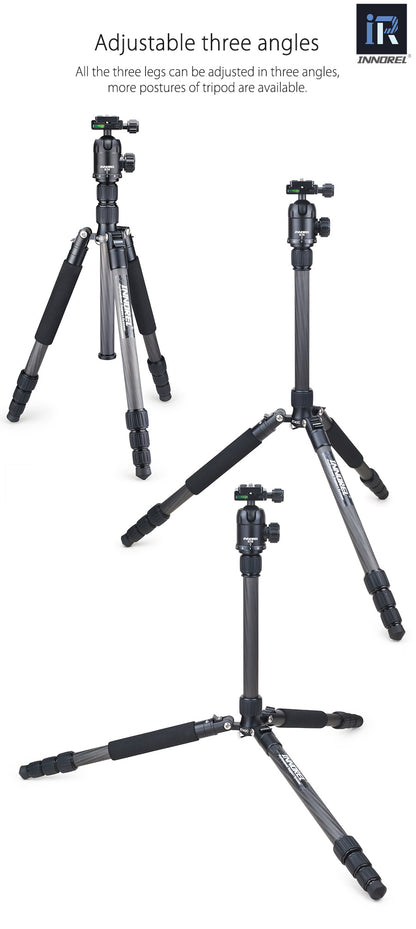 Trépied tripod professionnel Innorel RT40C 14kg 164 cm en fibre de carbone 1.38Kg