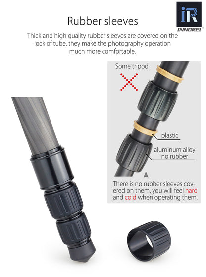 Trépied tripod professionnel Innorel RT40C 14kg 164 cm en fibre de carbone 1.38Kg