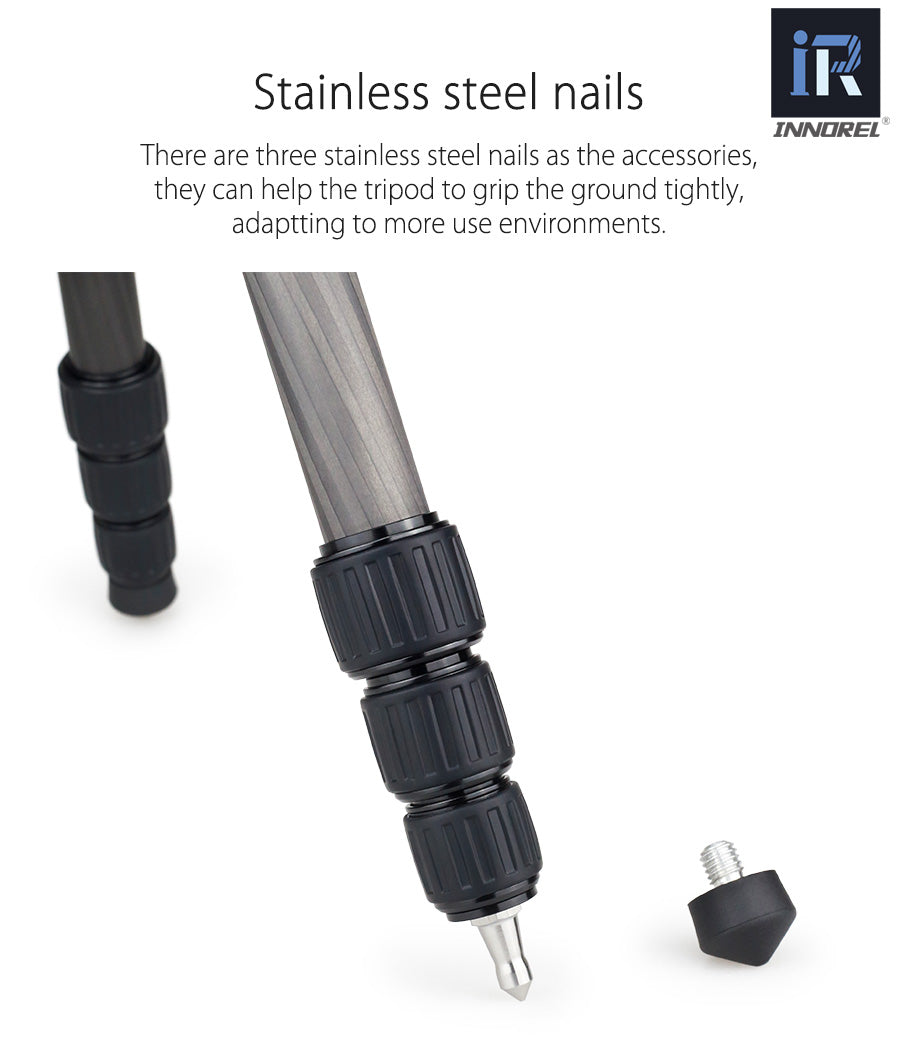 Trépied tripod professionnel Innorel RT40C 14kg 164 cm en fibre de carbone 1.38Kg