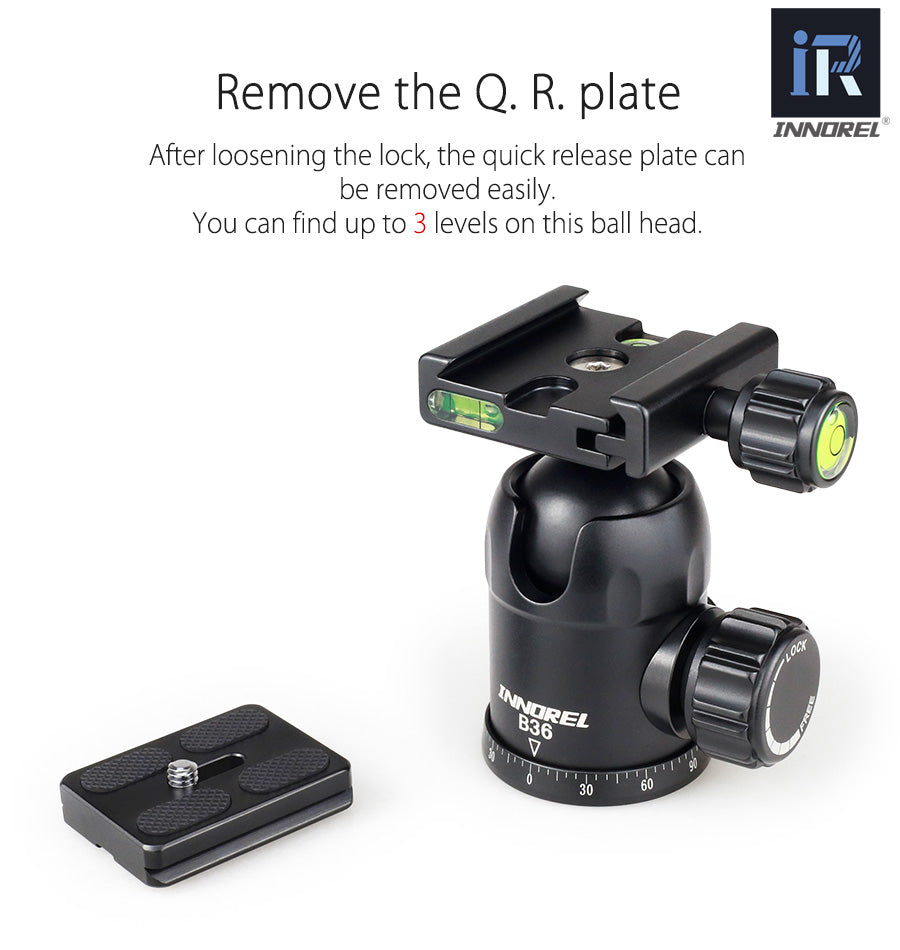 Trépied tripod professionnel Innorel RT40C 14kg 164 cm en fibre de carbone 1.38Kg