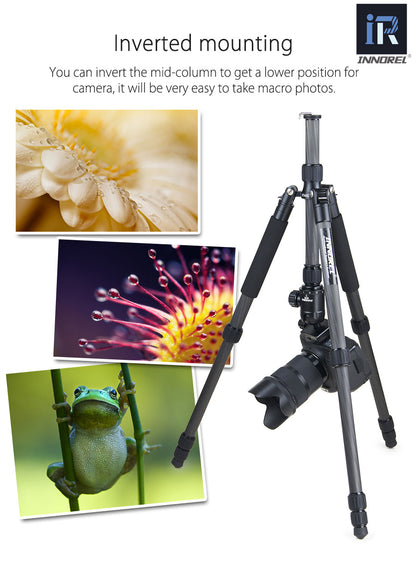 Trépied tripod professionnel Innorel RT40C 14kg 164 cm en fibre de carbone 1.38Kg