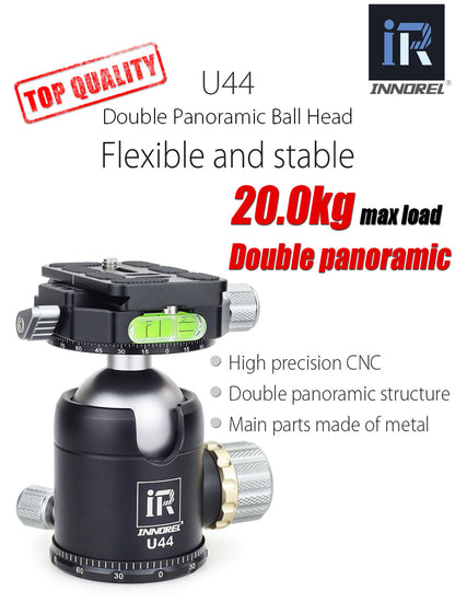 Tête rotative 720° pour trépied standard INNOREL U44 20Kg