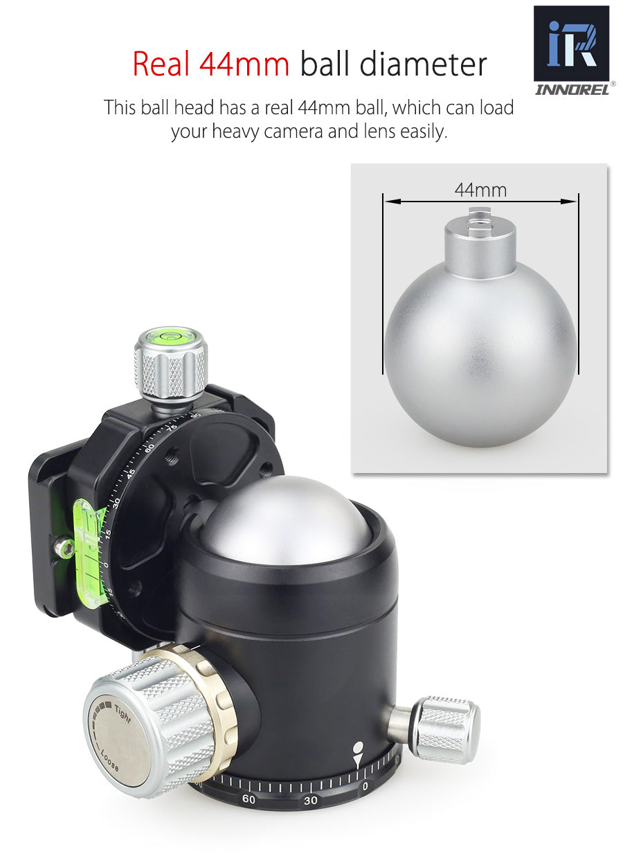 Tête rotative 720° pour trépied standard INNOREL U44 20Kg