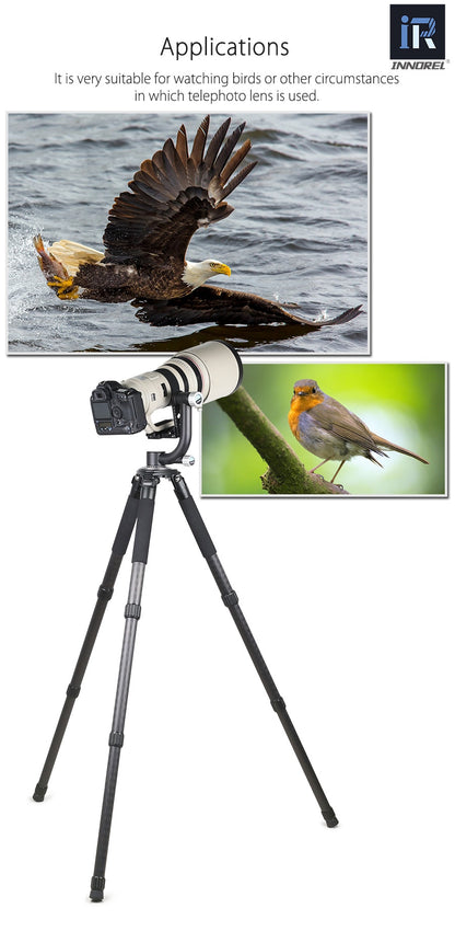 Fixation pour Téléobjectif zoom INNOREL CH5 en fibre de carbone rotation 270°