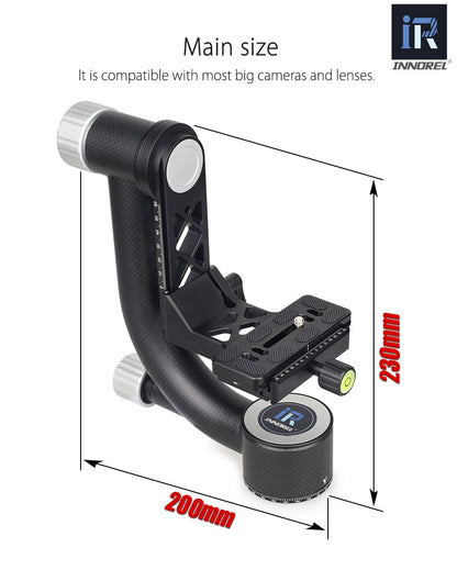 Fixation pour Téléobjectif zoom INNOREL CH5 en fibre de carbone rotation 270°